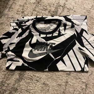 Nike Black and White Graphic Tee